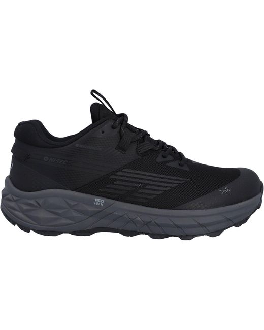 Hi-tec Black Fuse Trail Low Polyester /Charcoal Hiking Shoes for men