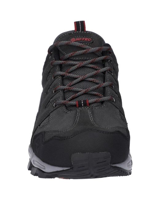 Hi-tec Black Auckland Lite Leather Graphite/Dark Hiking Boots for men