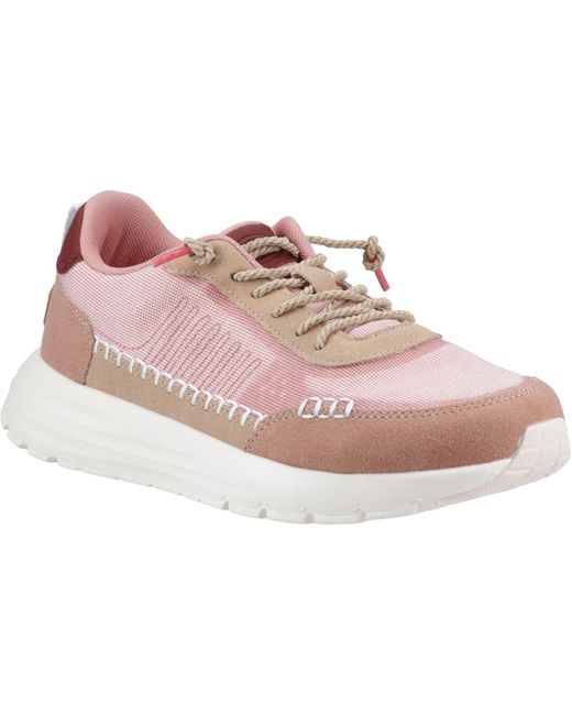 HeyDude Pink Sirocco Alta Boho Synthetic Blend Trainers