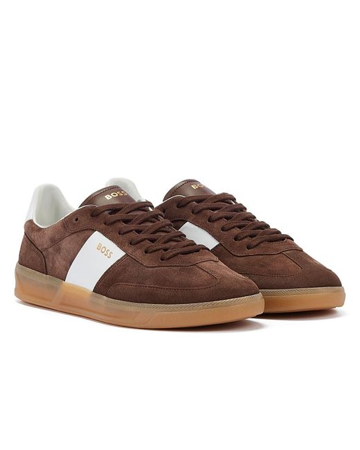 Brandon Baskets En Daim Foncé Boss en coloris Brown