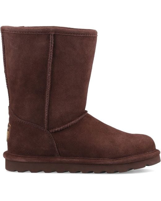 BEARPAW Brown Elle Short Suede Chicory Boots
