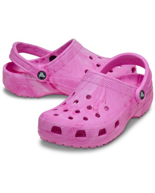 CROCSTM Pink Classic Marbled Clog Synthetic/Multi Clogs