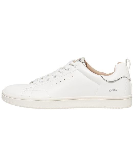 ONLY White Shilo Synthetic Trainers