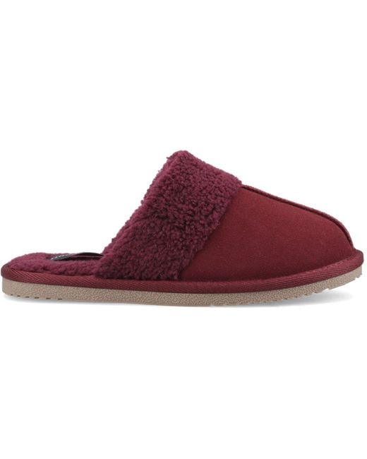 Hush Puppies Red Arianna Suede Bordeaux Slippers