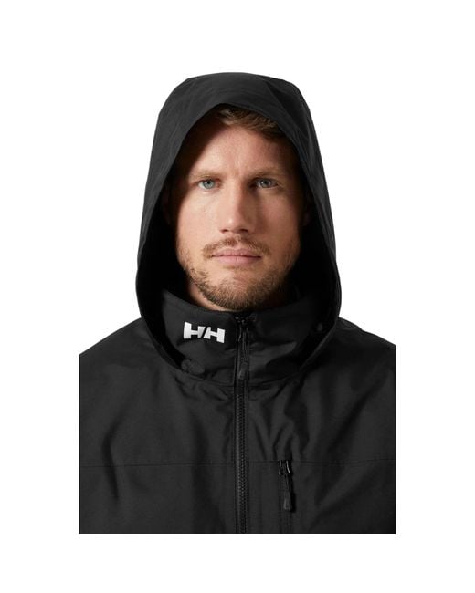 Helly Hansen Sport Black Crew Hooded Midlayer Sailing 2.1 Sailing Jacket for men