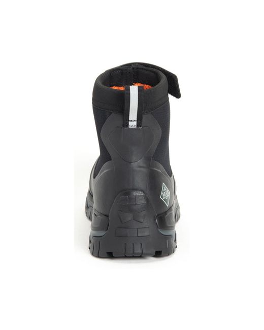 Muck Boot Black Apex Mid Zip Rubber/Dark Shadow Wellington Boots