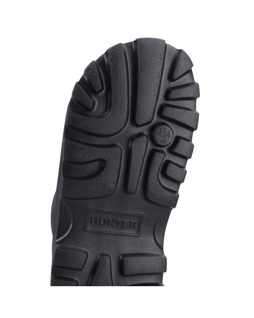 Hunter Black Moulded Stacked Slider Slides Pu