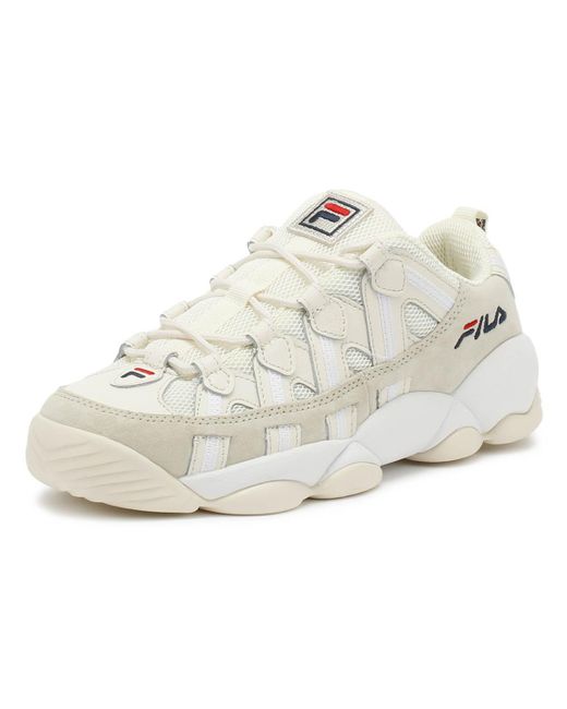 Fila Suede Spaghetti Low White Trainers for Men - Lyst Fila Suede Spaghetti Low White Trainers for Men - Lyst