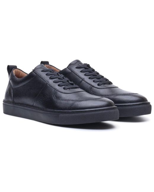 Hush Puppies Blue Ciro Leather Trainers for men