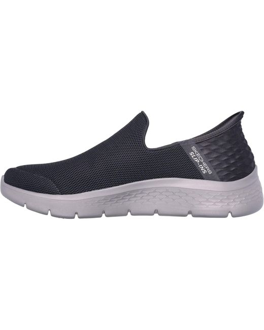 Skechers Go Walk Flex No Hands Polyester Donkergrijze Sneakers in het Blue