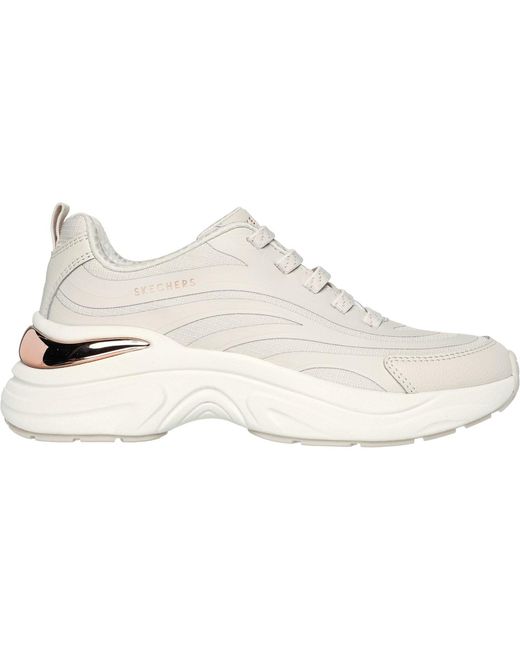 Skechers White Hazel Step N Flow Synthetische Natur Sneakers