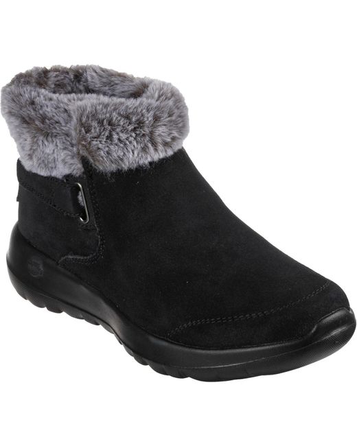 Skechers Black On-The-Go Joy First Glance Leder Stiefel
