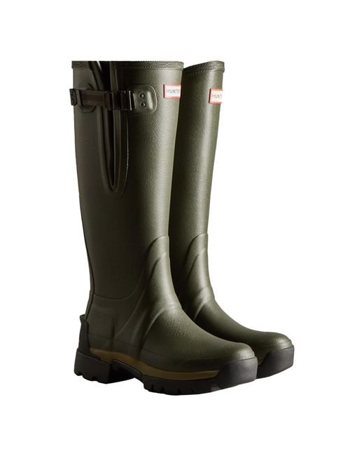 Hunter Green Dark Balmoral Adjustable Synthetic Lined Wellington Boots