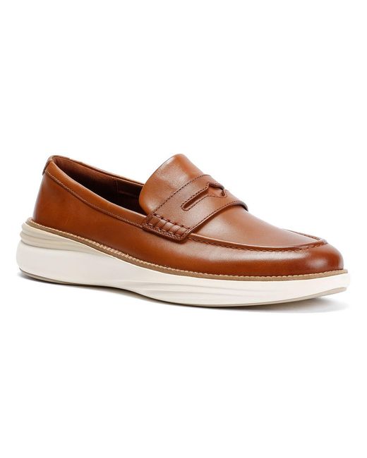Cole Haan Brown Øriginalgrand Horizon Leather Tan Penny Loafers for men