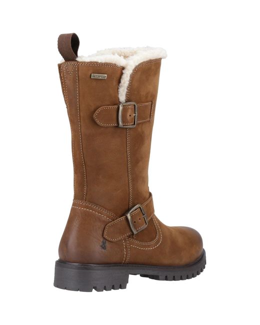 Hush Puppies Brown Winnie Leder Stiefeletten