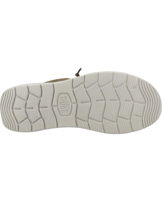 HeyDude Green Wally X Suede Wildleder Mokassinschuhe