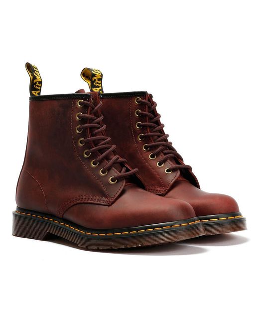 Dr. Martens Brown Dr. Martens 1460 Crazy Horse Leather Cherry Boots