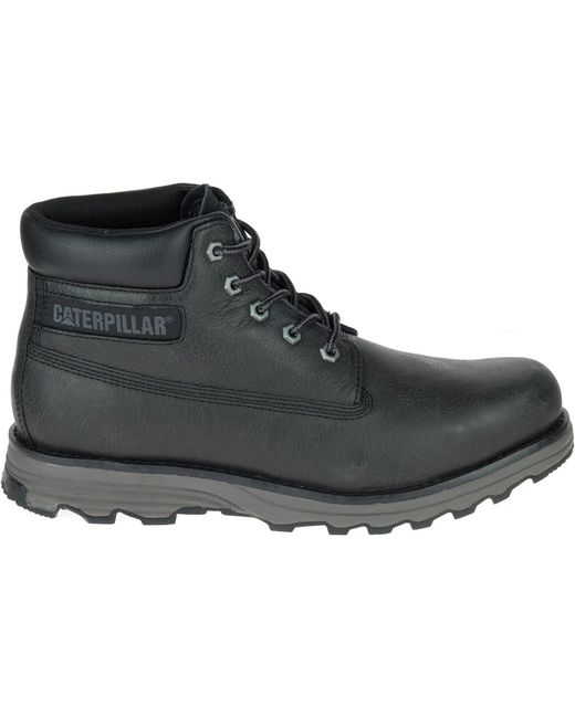 Caterpillar Black Founder Nubuck Leather Ankle Boots for men