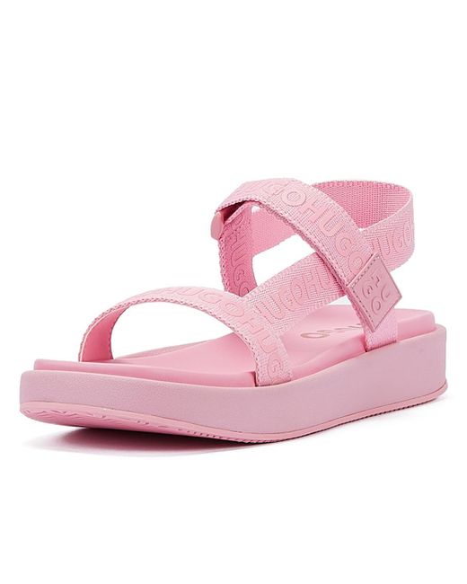 HUGO Pink Emma Strap Women's Sandals