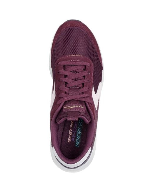 Skechers Purple Skech-Air Court Air Wave 150076-Bumt/Multi Lace Up Shoes