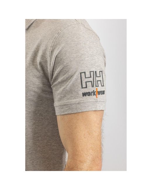 Helly Hansen White Workwear Kensington Cotton Polo Shirt for men