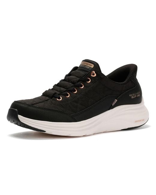 Skechers Black Slip-Ins Contour Foam Cozy Fit Trainers