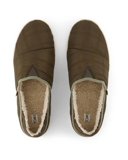 TOMS Green Camden Polyester Men's Slippers for men