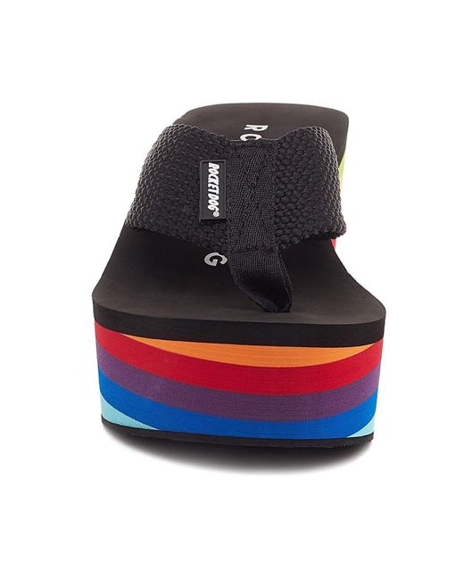 Rocket Dog Blue Crush Cotton Wedges