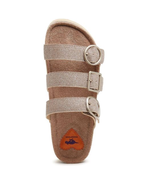 Rocket Dog Metallic Astor Glenn Glitter Textile Sandals