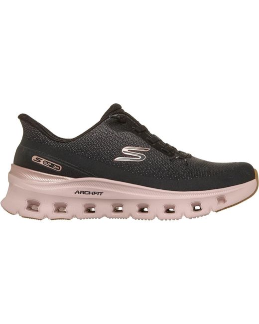 Skechers Black Arch Fit Glide-Step Pro Golden Pace /Rose Trainers