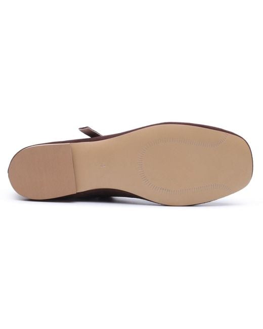 Hush Puppies Brown Pasha Suede Chocolate Flats