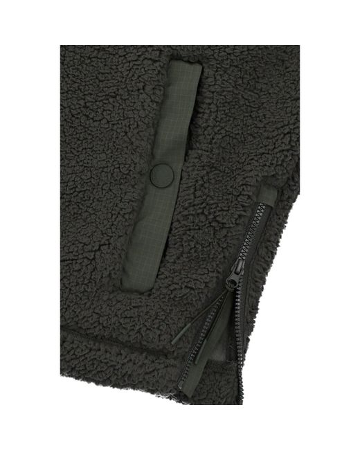 Hunter Black Tiorga 1/4 Zip Borg Fleece Polyester Zip Neck Pullovers