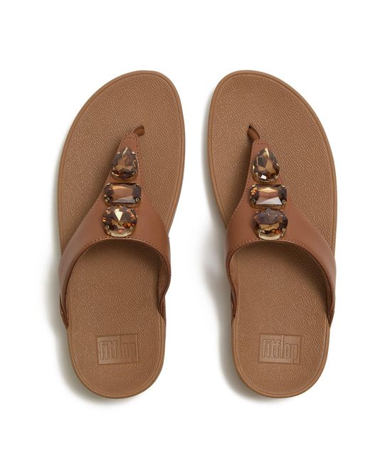 Fitflop Brown Lulu Ultra-Jewel Tp Sandal