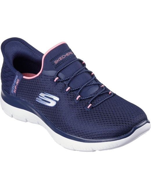 Skechers Blue Summits Diamond Dream Textile Trainers