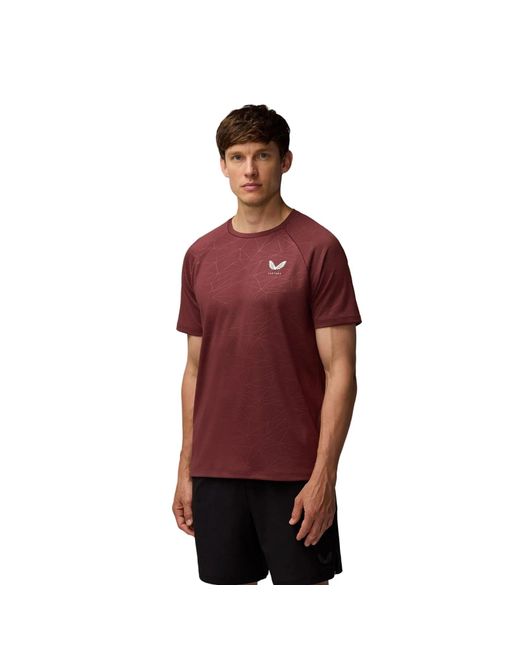 Castore Red Adapt Training T-Shirt Polyester Activewear T-Shirts for men