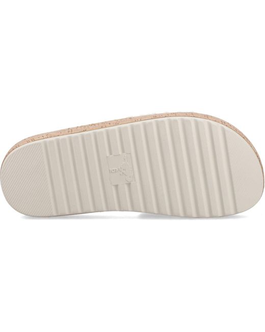 Rocket Dog White Faye Alti Raffia Textile Natural Sandals