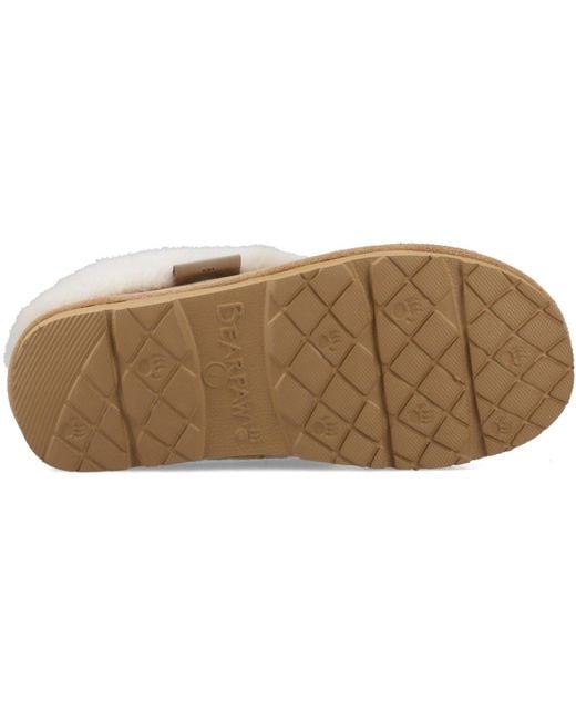 BEARPAW Natural Bella Suede Coffee Slippers