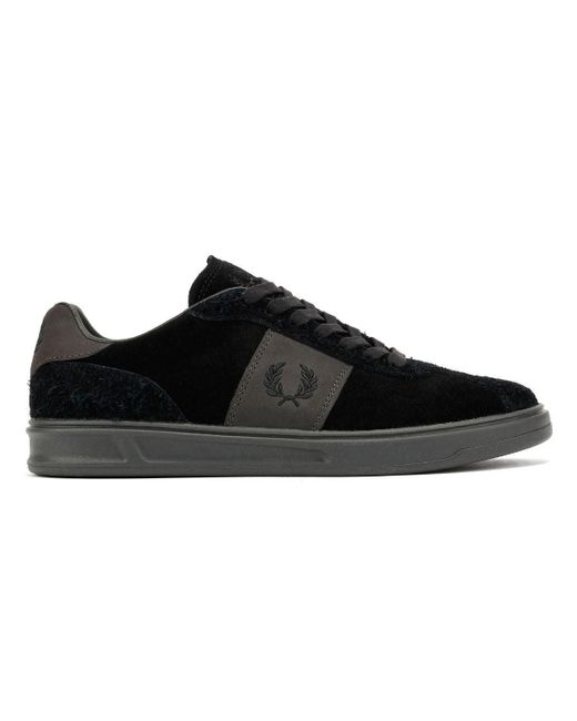 Fred Perry Suede Herren Sneaker Aus Schwarzem Wildleder in Black für Herren