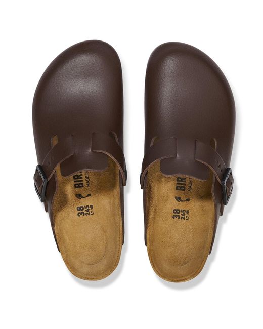 Birkenstock Brown Boston Pro Leather Java Narrow Fit Clogs for men