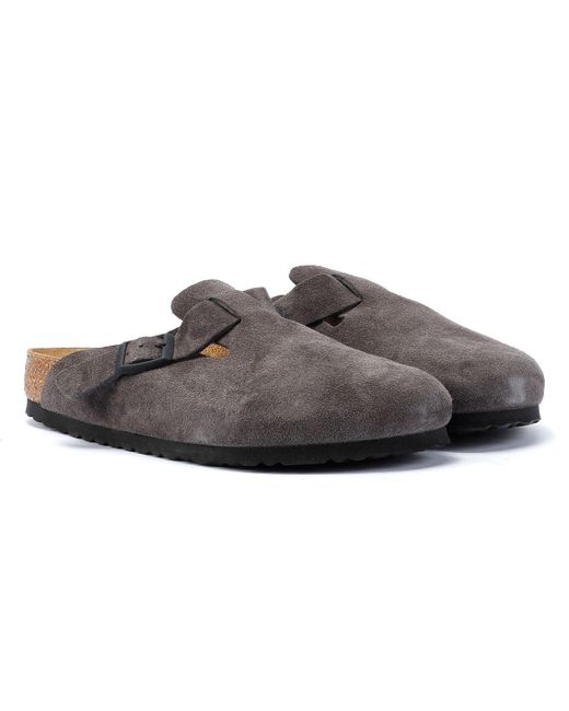 Boston Sabots En Daim . Birkenstock en coloris Gray