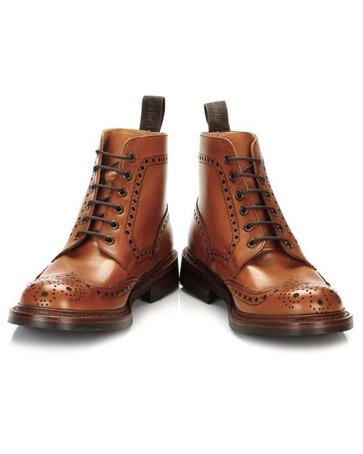 loake tan brogue boots