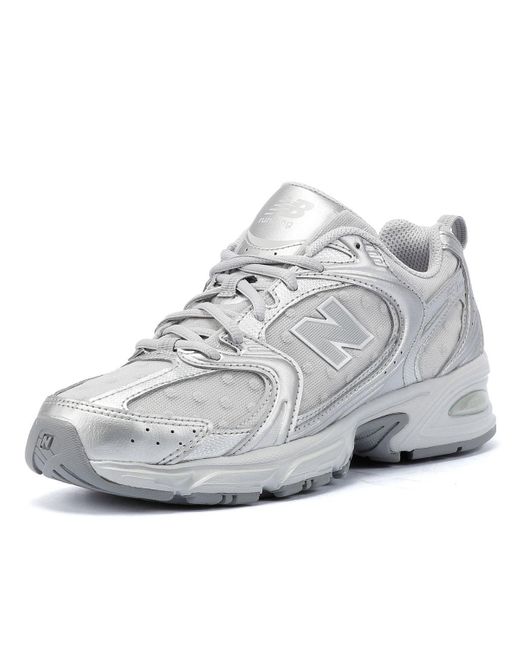 New Balance Gray 530 Raincloud Metalic Trainers