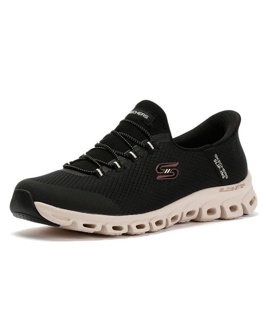 Skechers Black Slip-Ins Glide Step Vibey Mesh Trainers