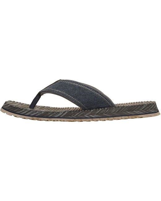 Skechers Gray Quill Textile Flip Flops for men