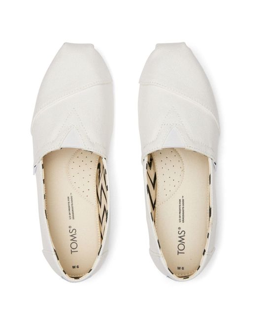 TOMS White Alpargata 100% Baumwolle Espadrilles