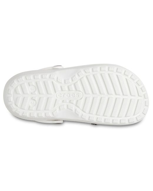 CROCSTM White Classic Lined Fun Lab Synthetic Panda Clogs