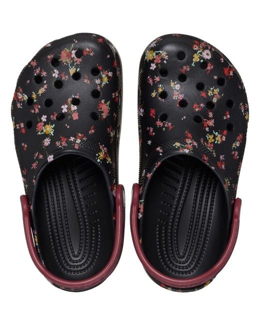 CROCSTM Black Classic Graphic Synthetic/Multi Clogs