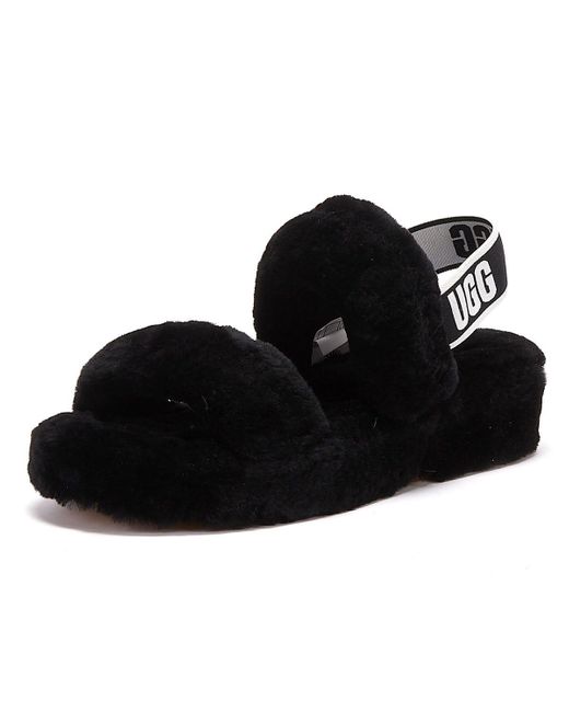 black slingback slippers