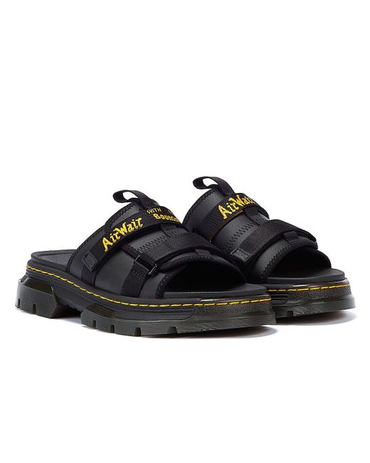 Dr. Martens Black Ayce Ii Mule Tract Milled Sandals