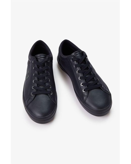 Fred Perry Blue Baseline Leather /Laurel Trainers for men